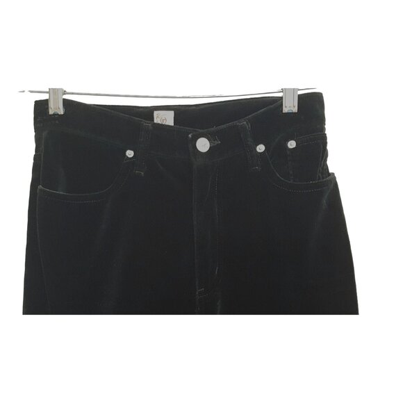 Roam Vintage Womens Velour Jeans 8 Slim Fit Tapered Leg Pockets Black USA - Picture 1 of 7